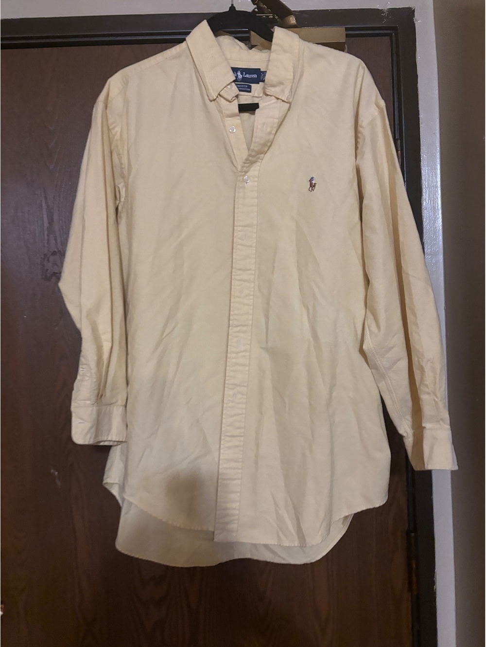 Vintage Ralph Lauren Butter Yellow Cotton Button-Down Oxford Shirt